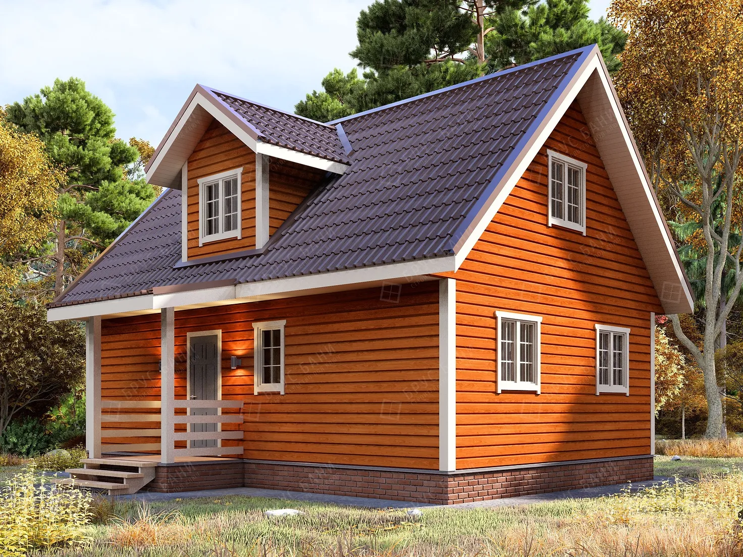 Каркасная баня 6x9