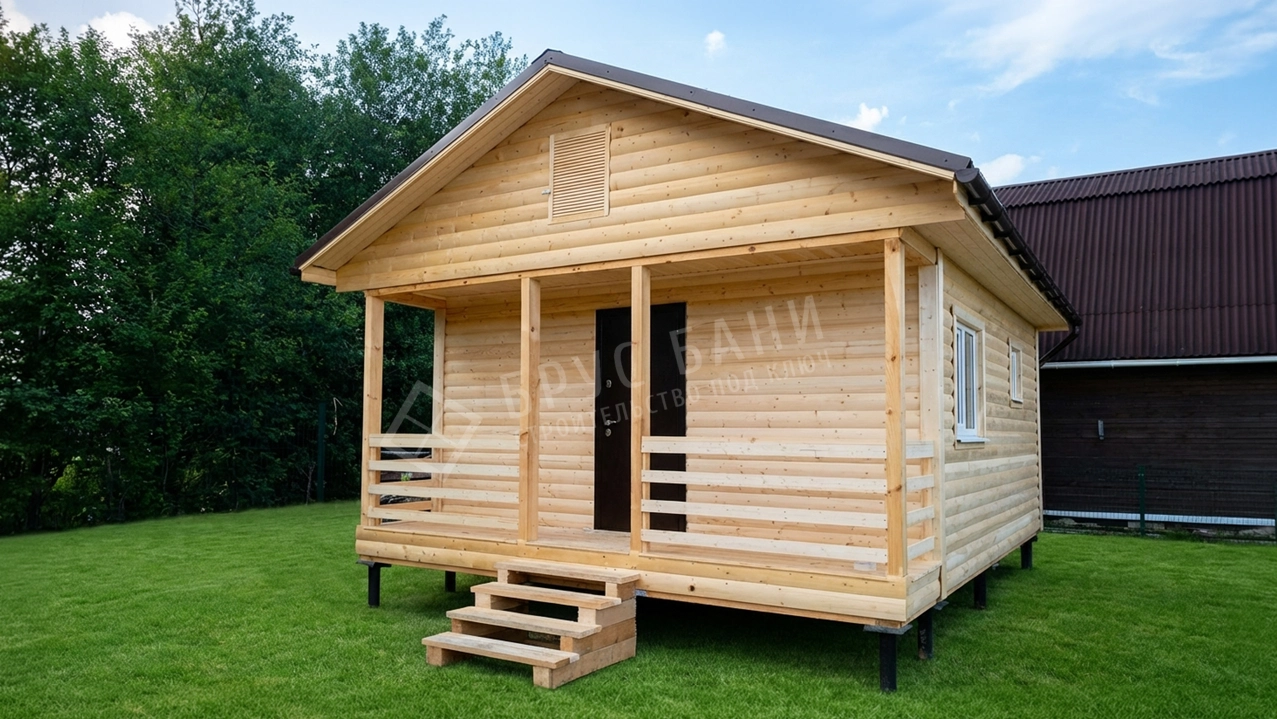 Каркасная баня 4х6 Тихвин