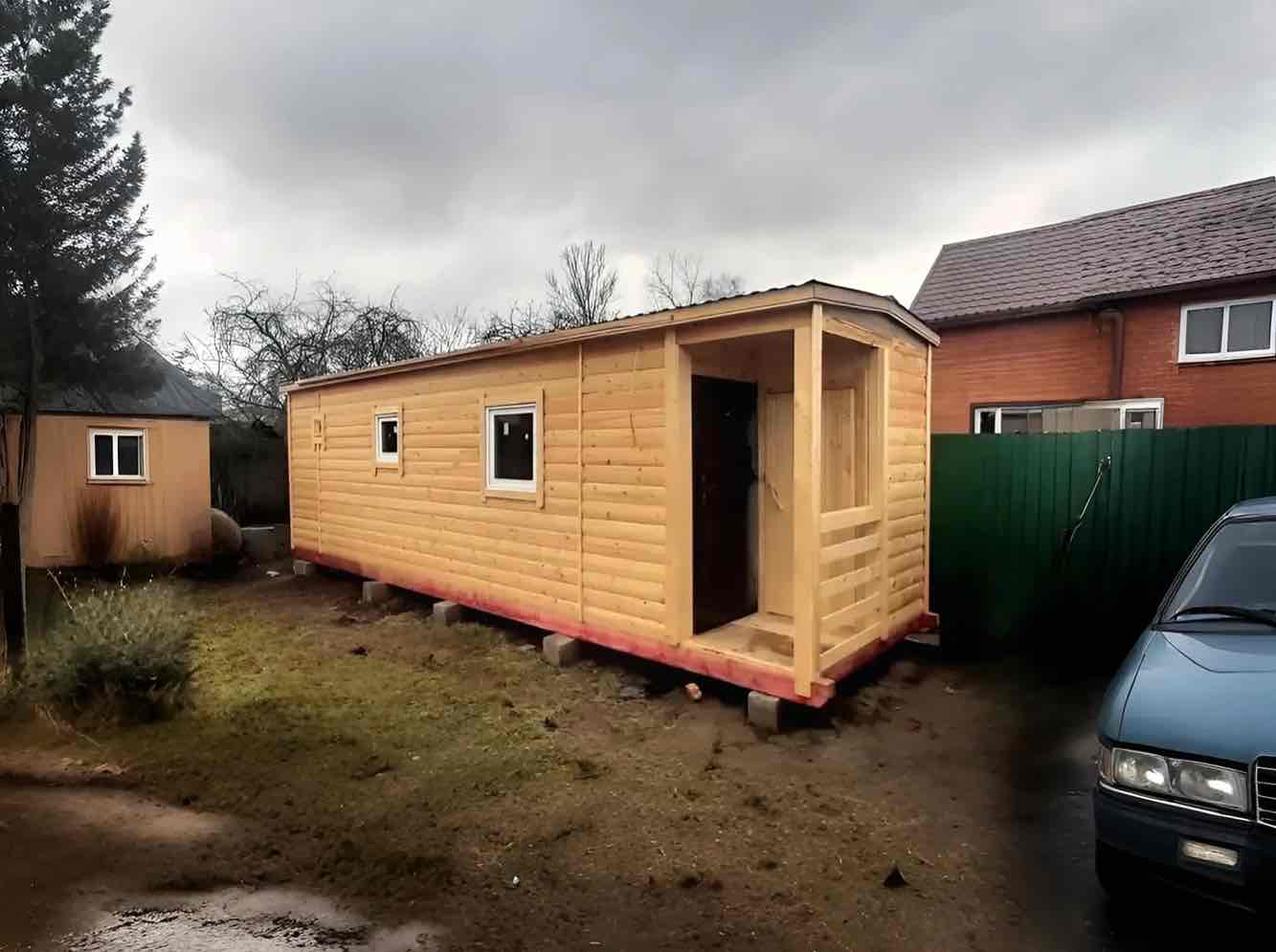 Мобильная баня 2.3х8