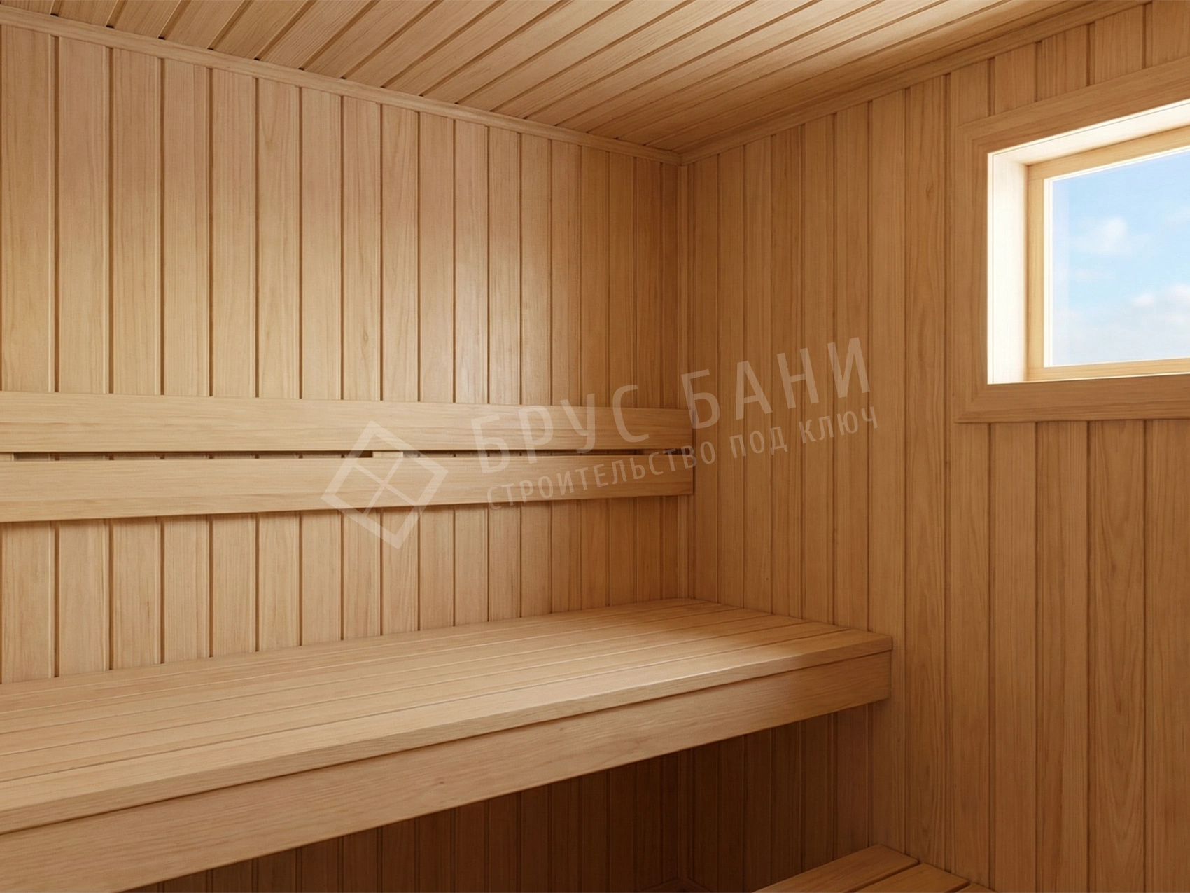 парная в бане из бруса 6х6