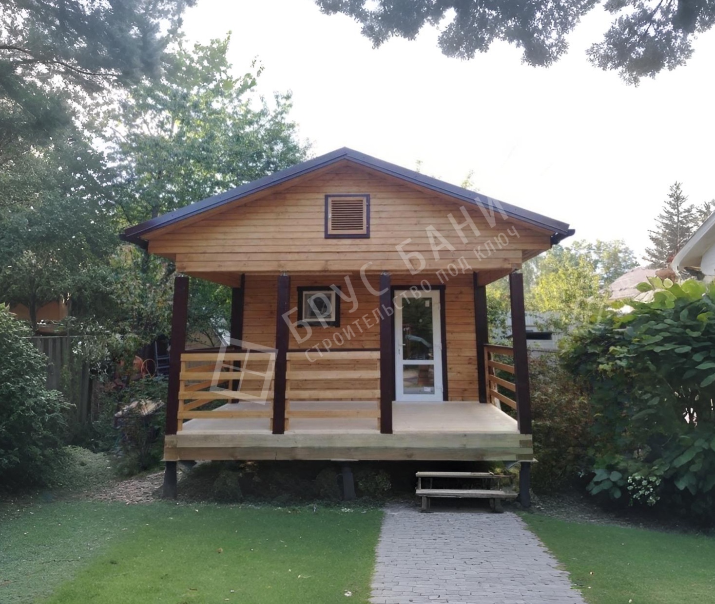 Баня из бруса 4.5х6 Ступино