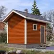 Баня из бруса 3x4 - фотография сзади