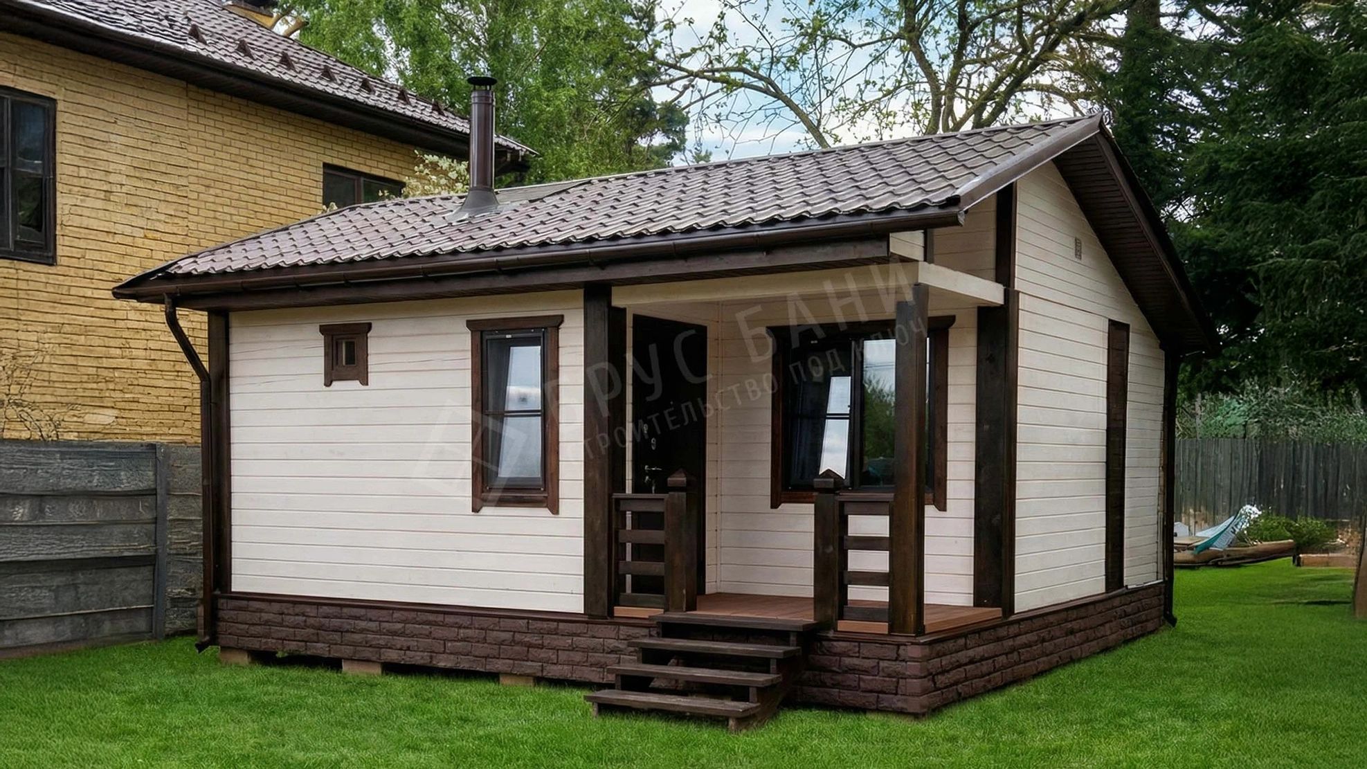 Баня из бруса 4х6 Индивидуальный проект