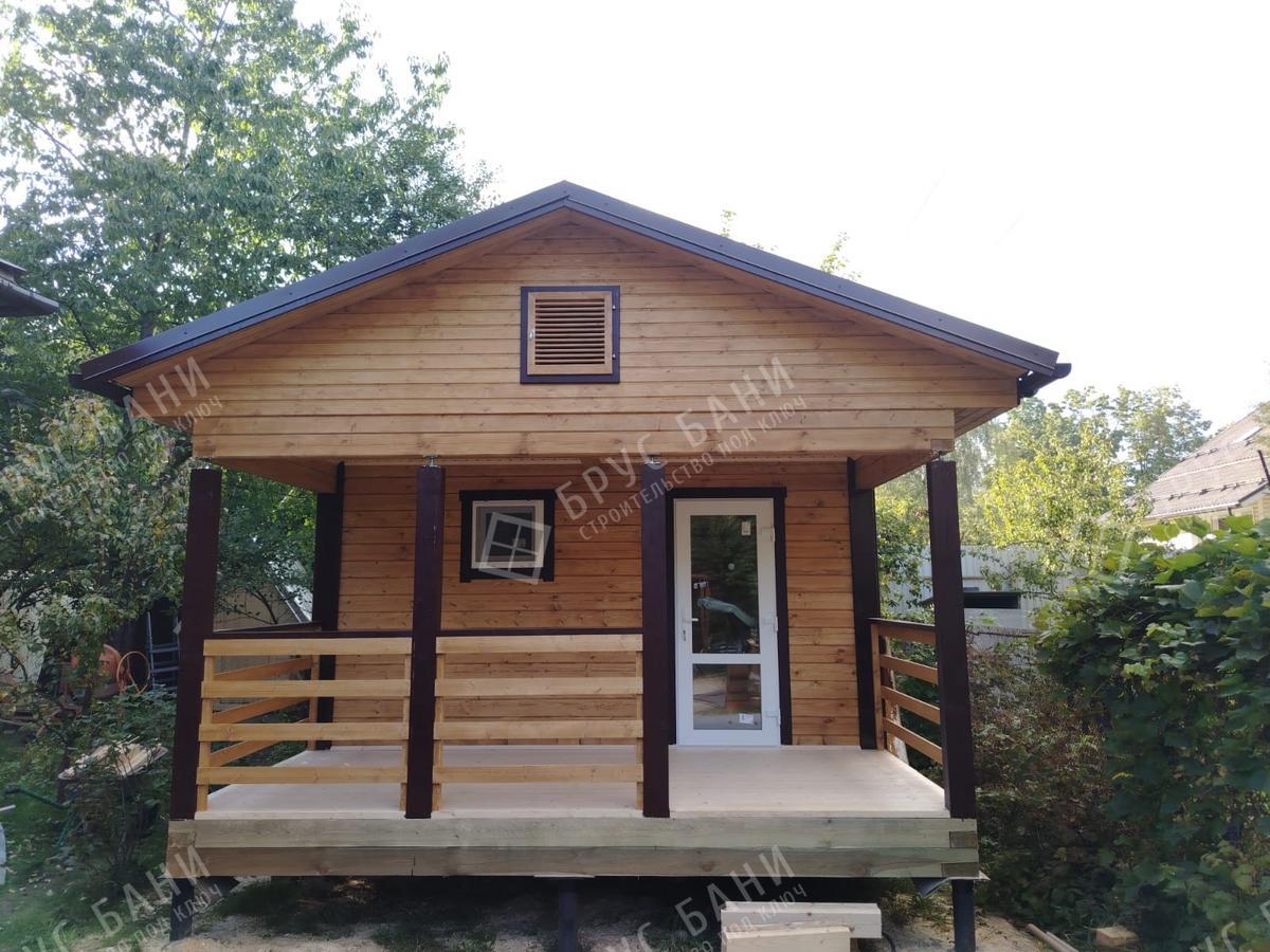 Баня из бруса 4.5х6 с террасой