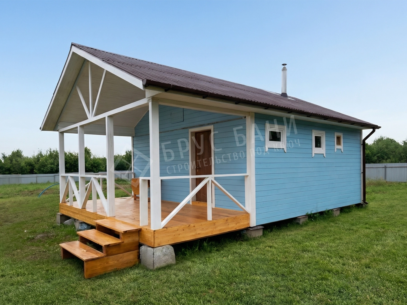 Каркасная баня 5х8,5