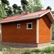 Баня из бруса 6x4 - фотография сзади