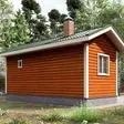 Баня из бруса 3x7 - фотография сзади