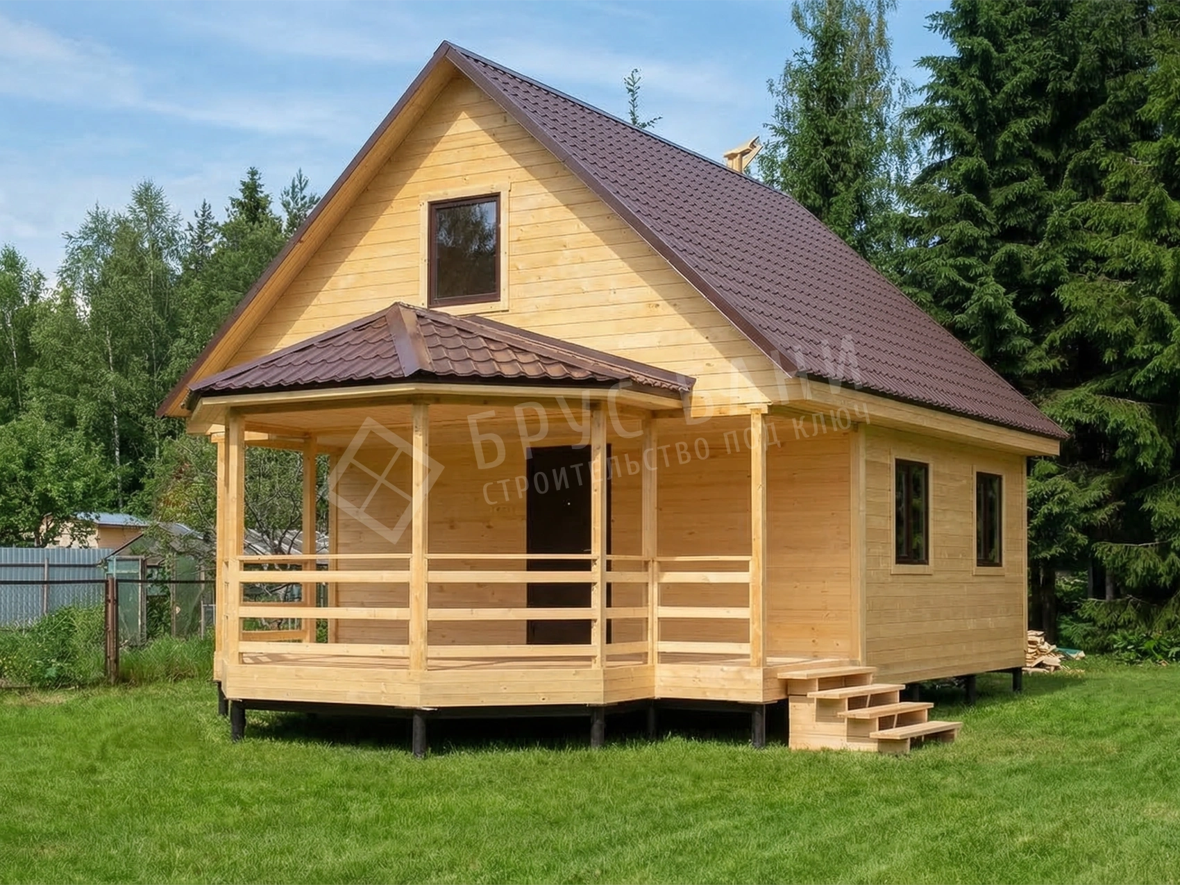 Каркасная баня 6х8 "Одинцово"