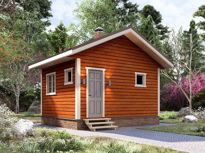 Баня из бруса Тотьма 4x5