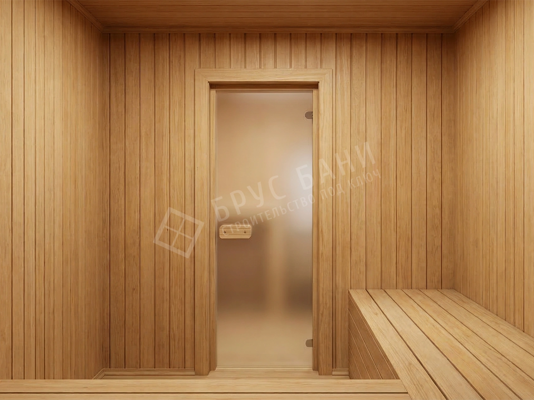 Стеклянная двкрь в парной