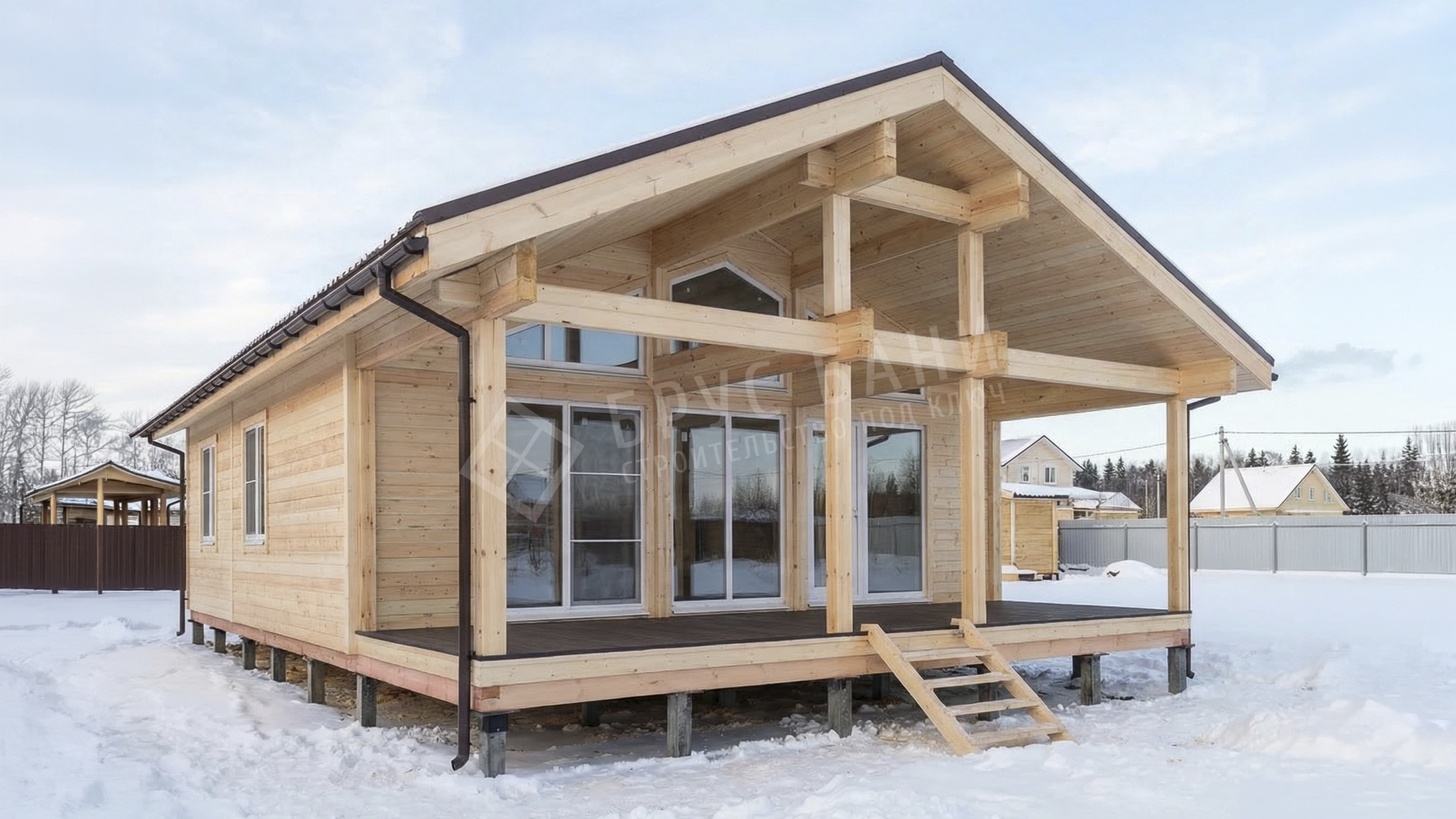 Каркасная баня 9х14 Индивидуальный проект