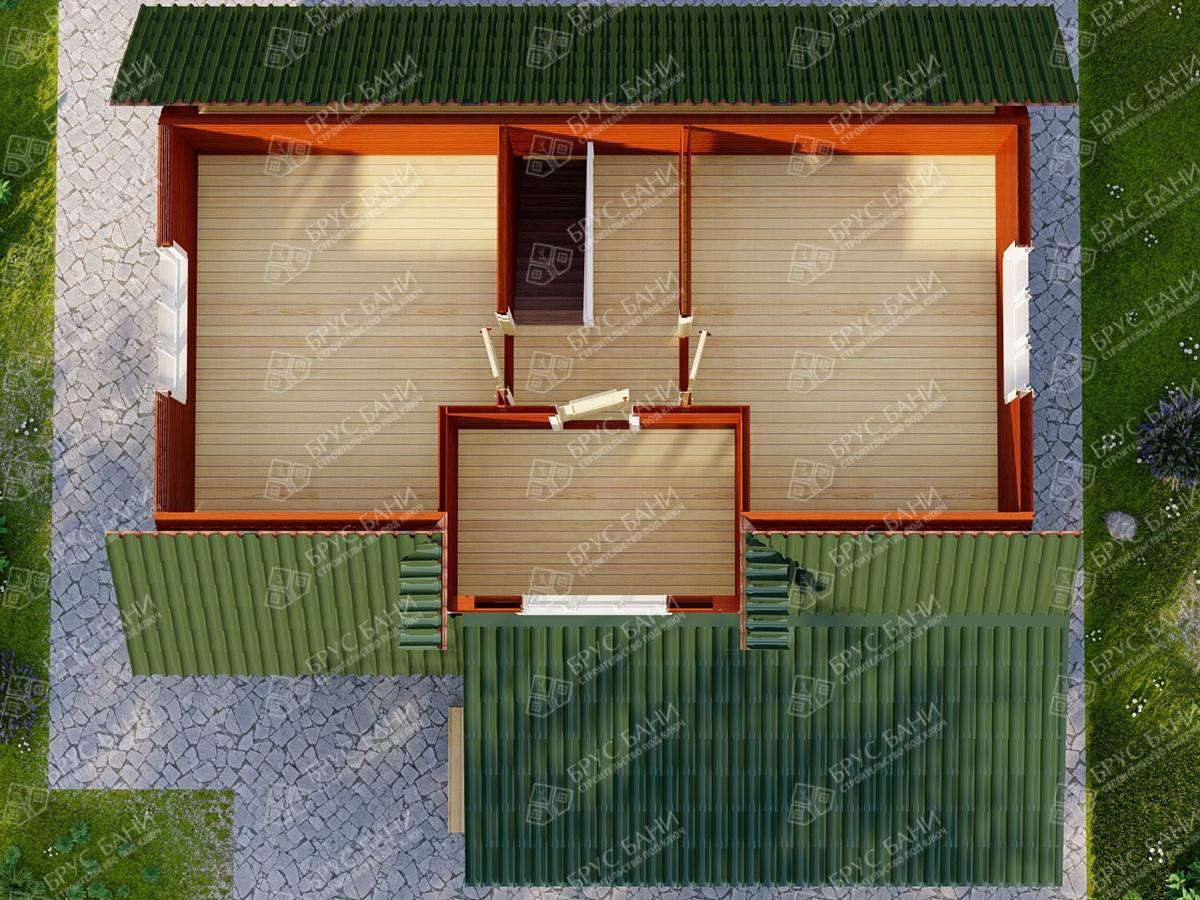 Дом из бруса 6x9 - планировка второго этажа