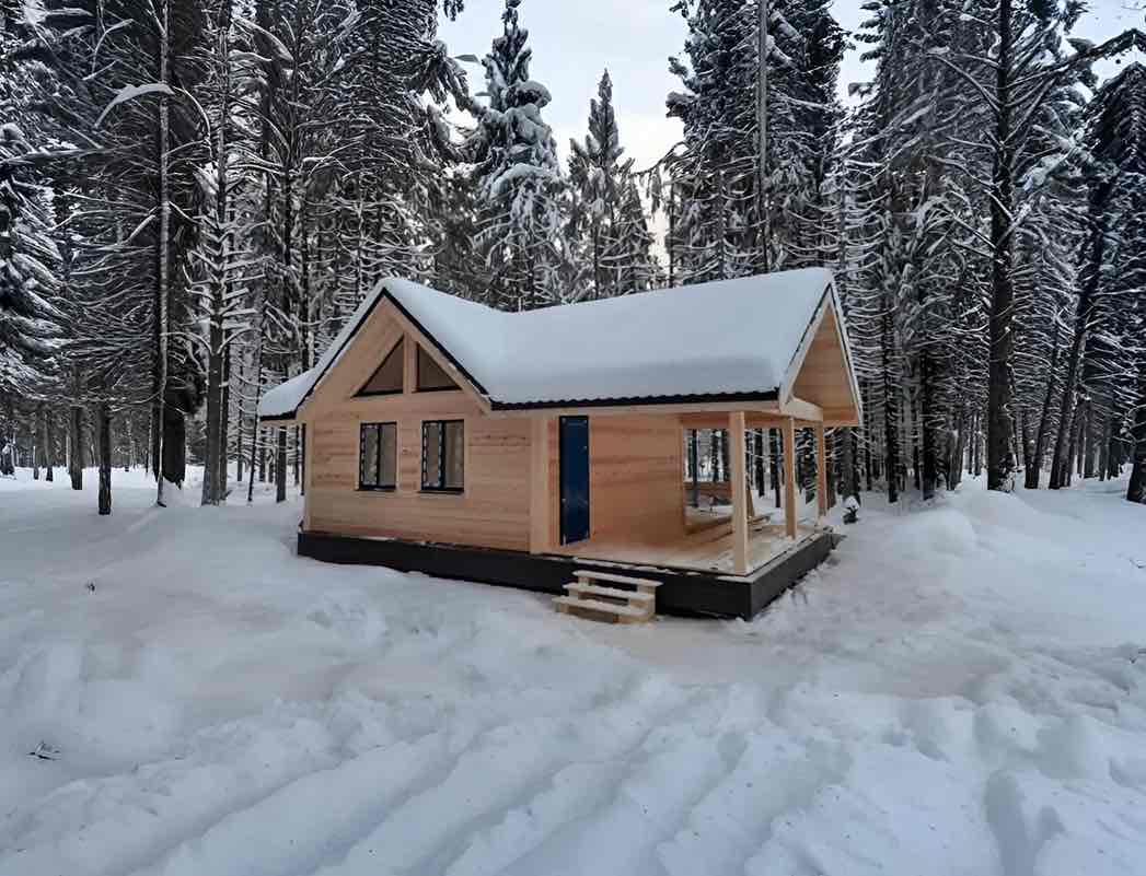 Каркасная баня 6х6