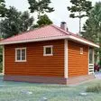 Баня из бруса 6x6 - фотография сзади