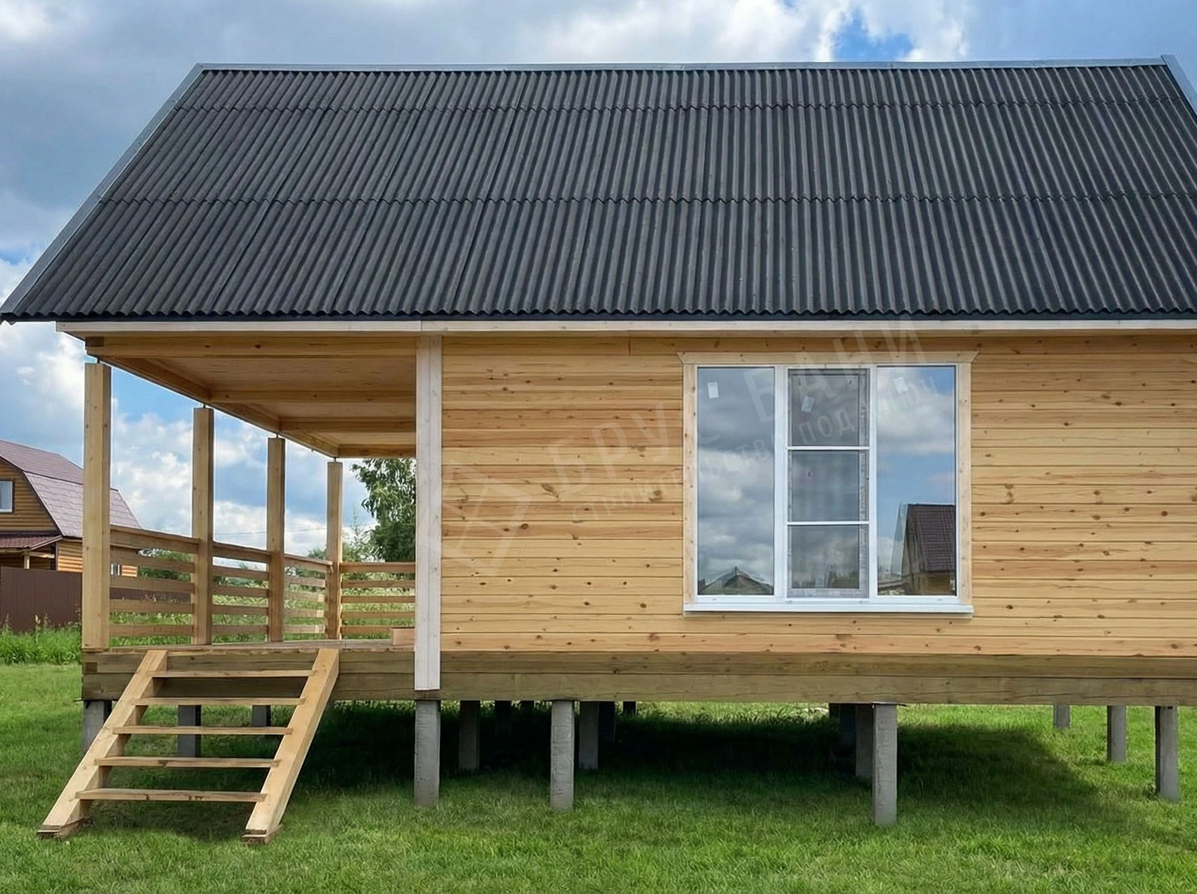  Баня из бруса вид сбоку