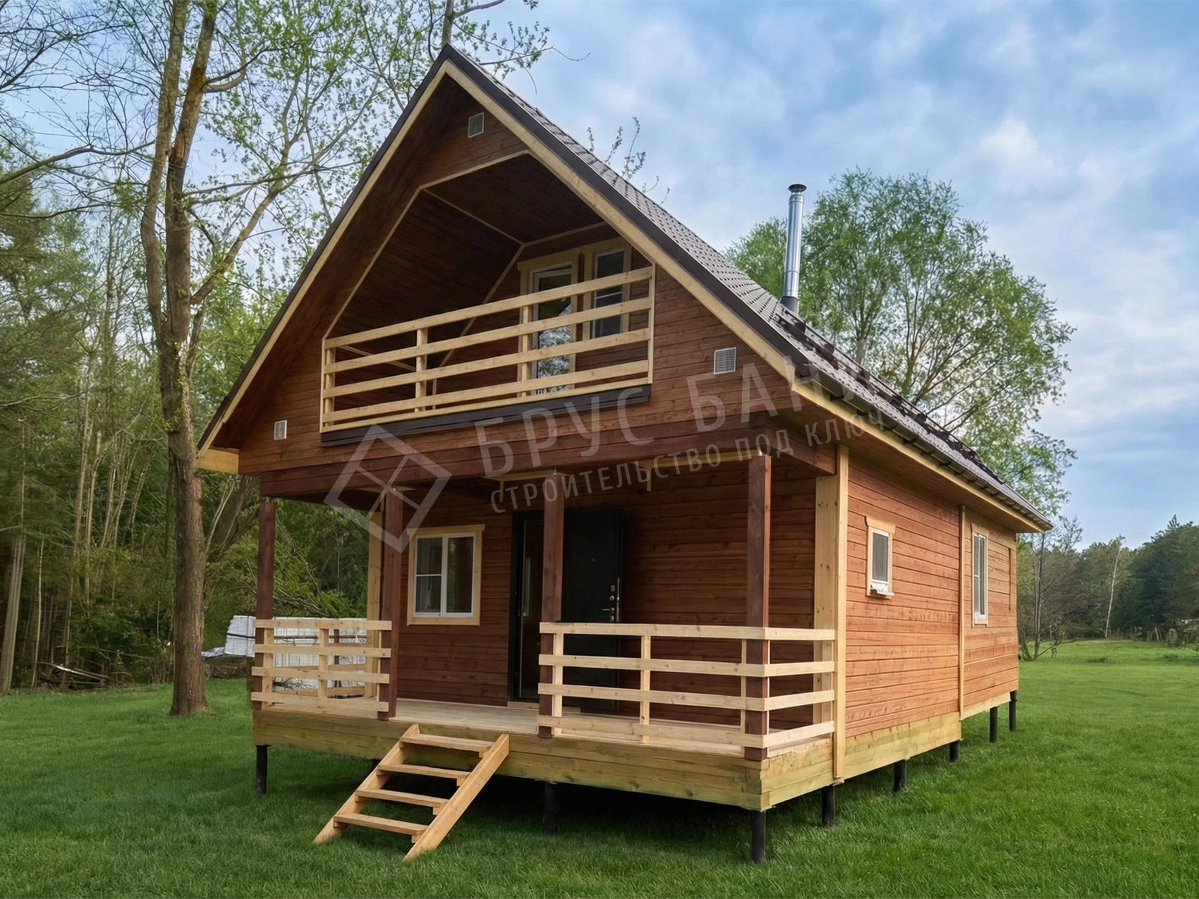 ▼ Баня из бруса 6х6