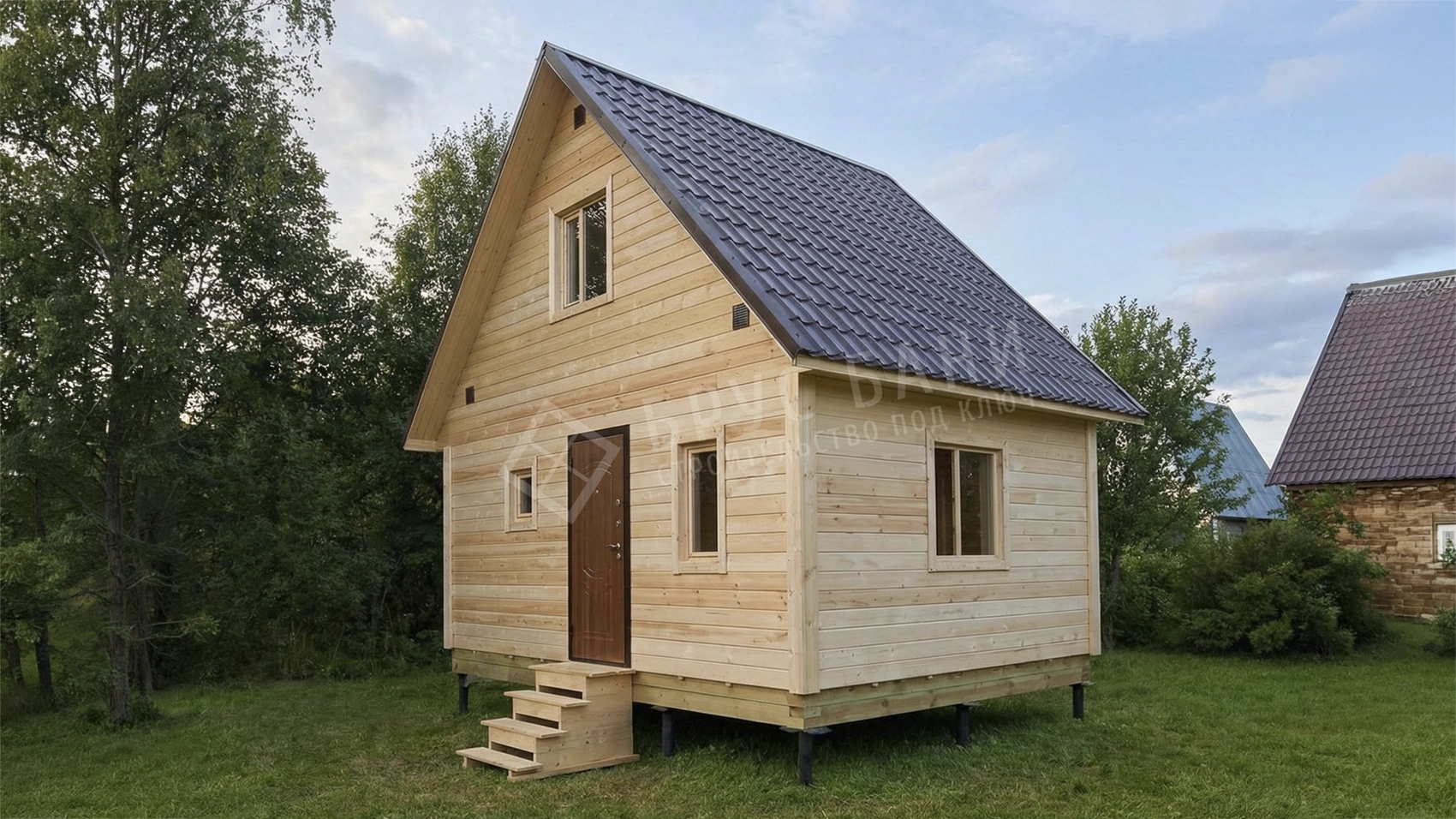 Каркасная баня 4х6 Дмитров