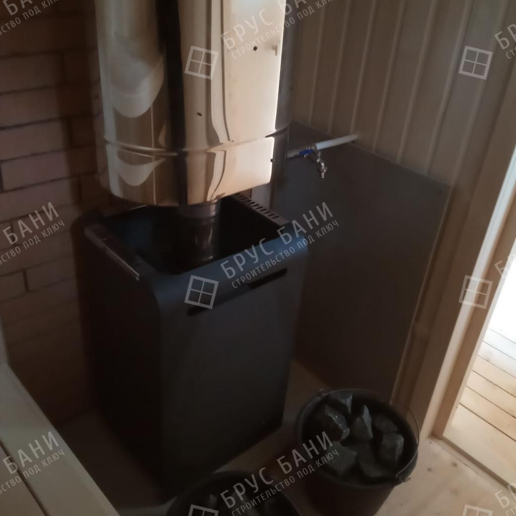 Печь в бане из бруса 4х7